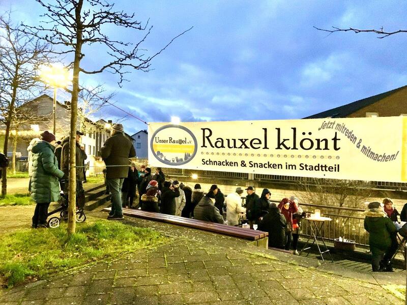Rauxel klönt beim Punsch zum Jahresauftakt am 07.01.2024 am Kunoplatz