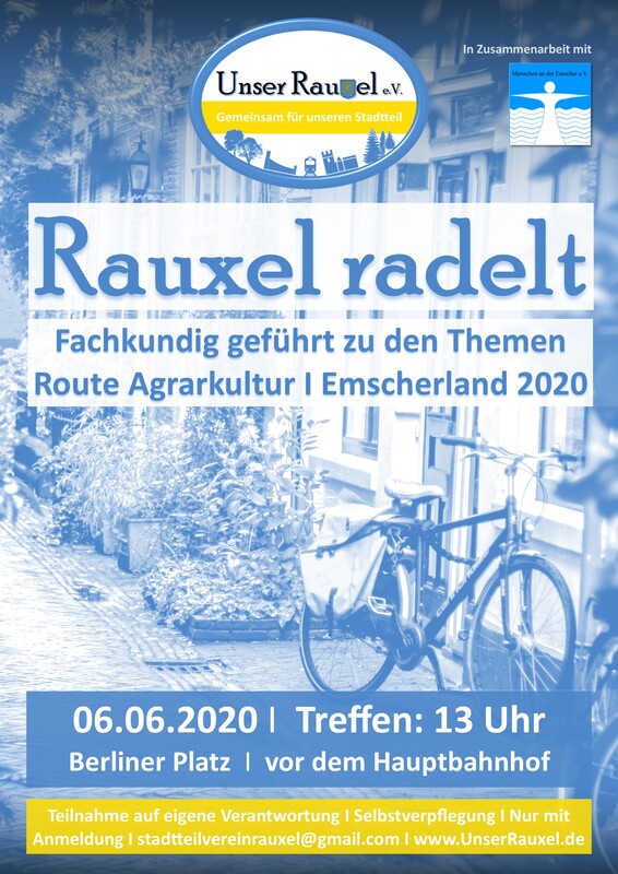 Plakat für "Rauxel radelt" unter AHA-Regeln