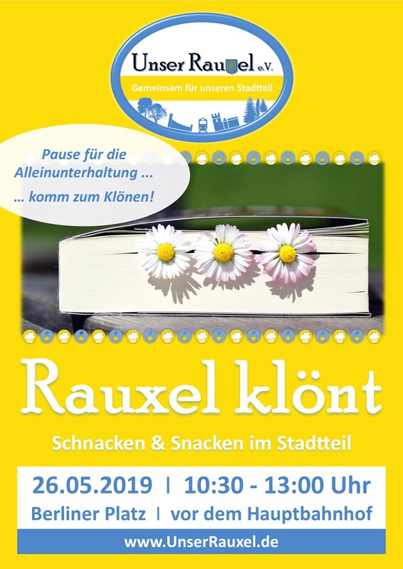 Stadtteilverein Unser Rauxel e.V.: Plakatmotiv "Rauxel klönt" am 26.05.2019