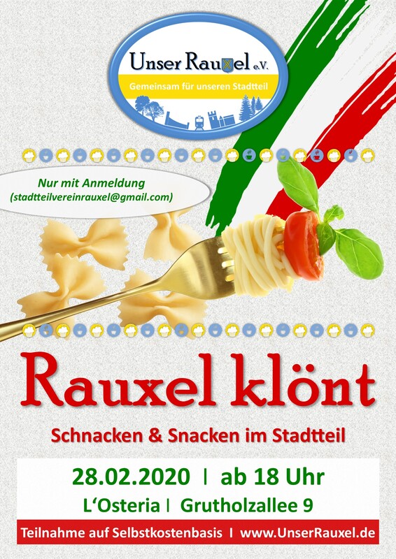 Plakat zu "Rauxel klönt" am 28.02.2020