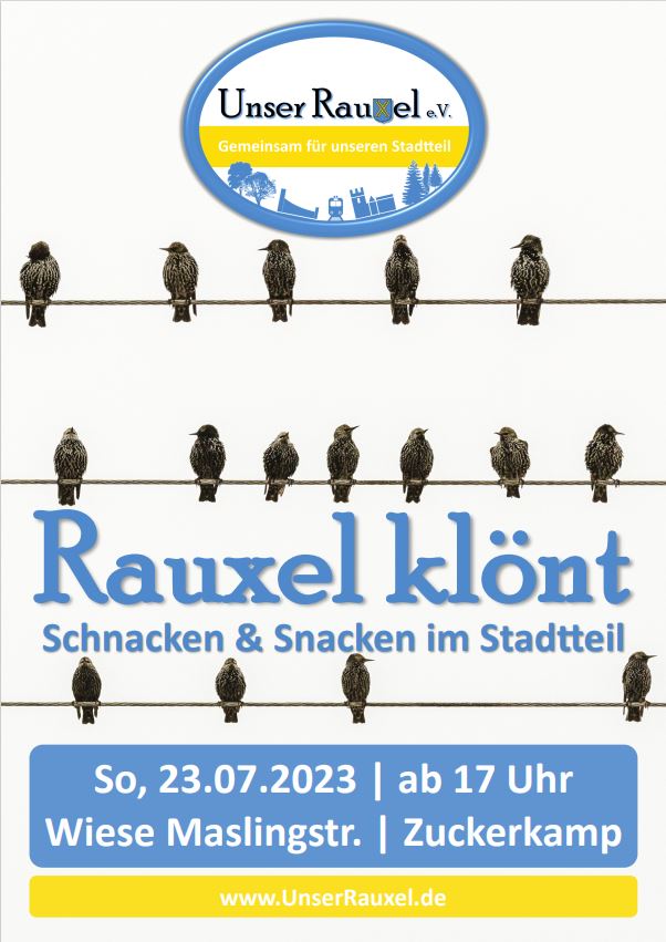 Plakat zu Rauxel klönt am 23.07.2023