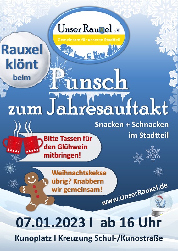 Plakatmotiv zu Rauxel klönt beim Winterpunsch am 07.01.2023 am Kunoplatz